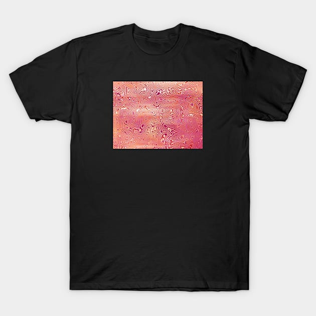 Lesbian Community Pride Shiny Abstract Circuitry Whorls T-Shirt by VernenInk